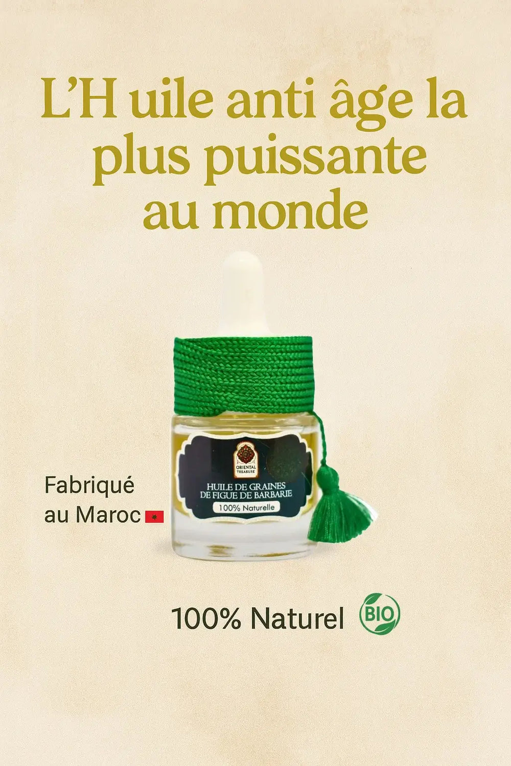 L’Huile Anti-Âge Naturelle N°1 – Figue de Barbarie Bio & Pure