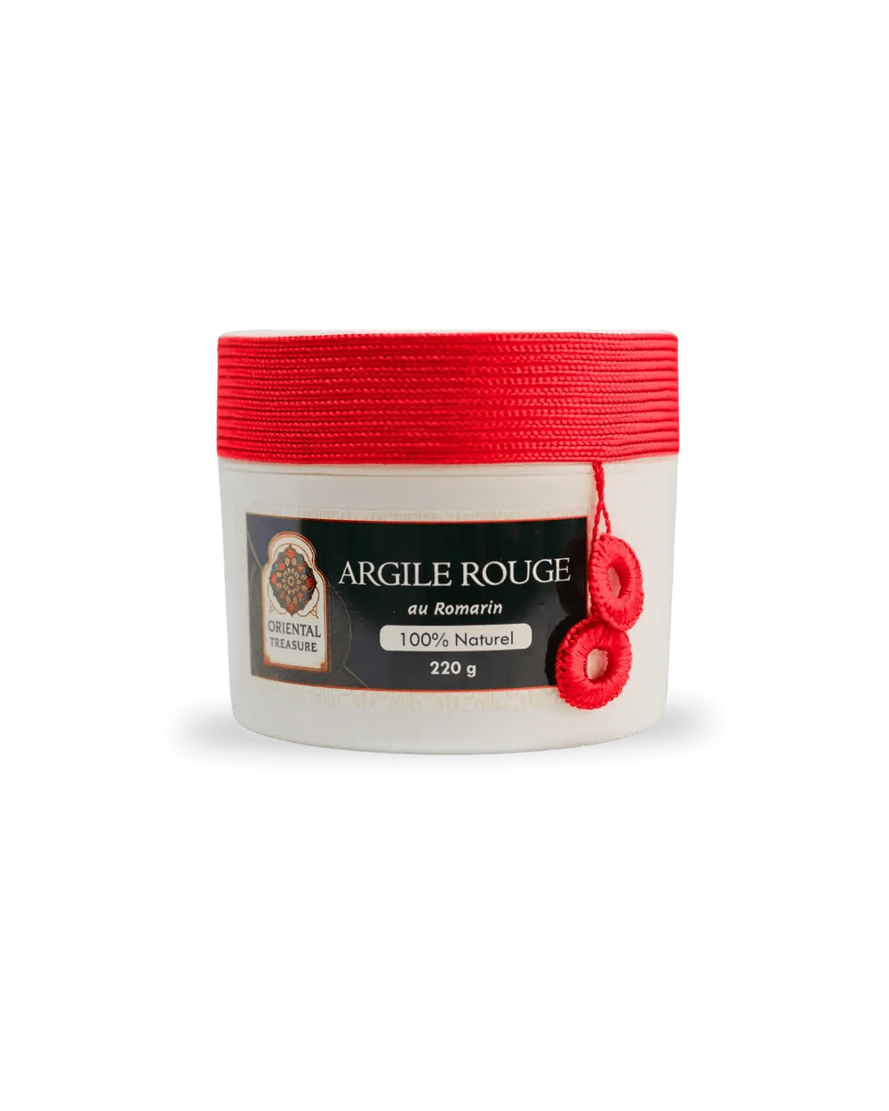 Pot d'argile rouge 220g pour soins du visage - Oriental Treasure
