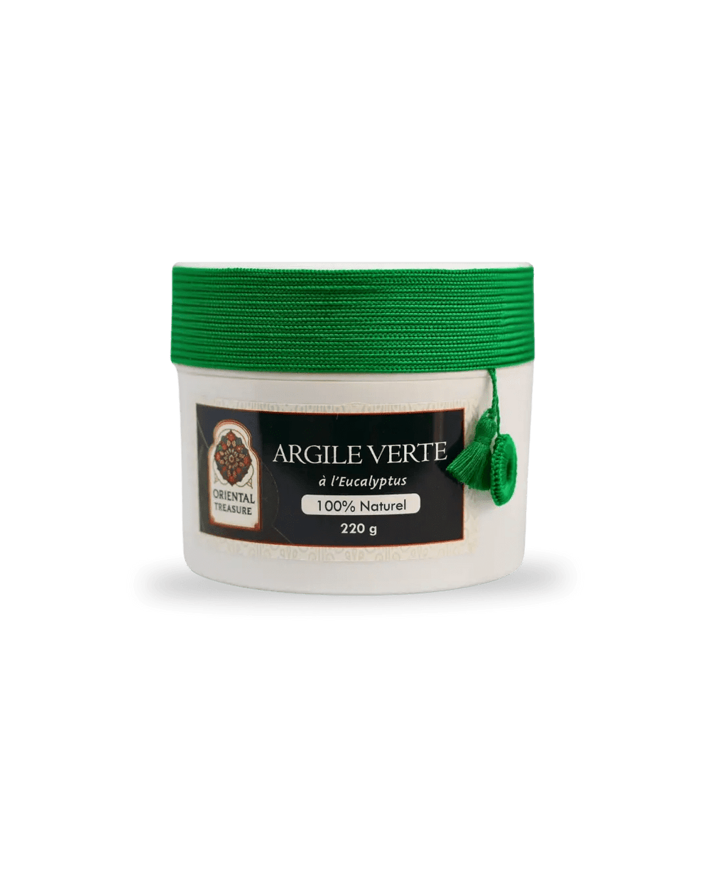 Pot d'argile verte à l'eucalyptus 220g pour soin peau grasse - Oriental Treasure