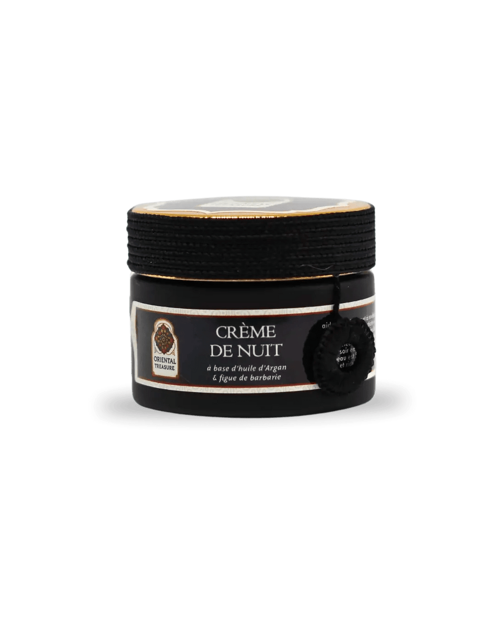 Pcrème de nuit de la marque Orientale Treasure à base d'huile d'argan, d'huile de figue de barbarie et de beurre de karité