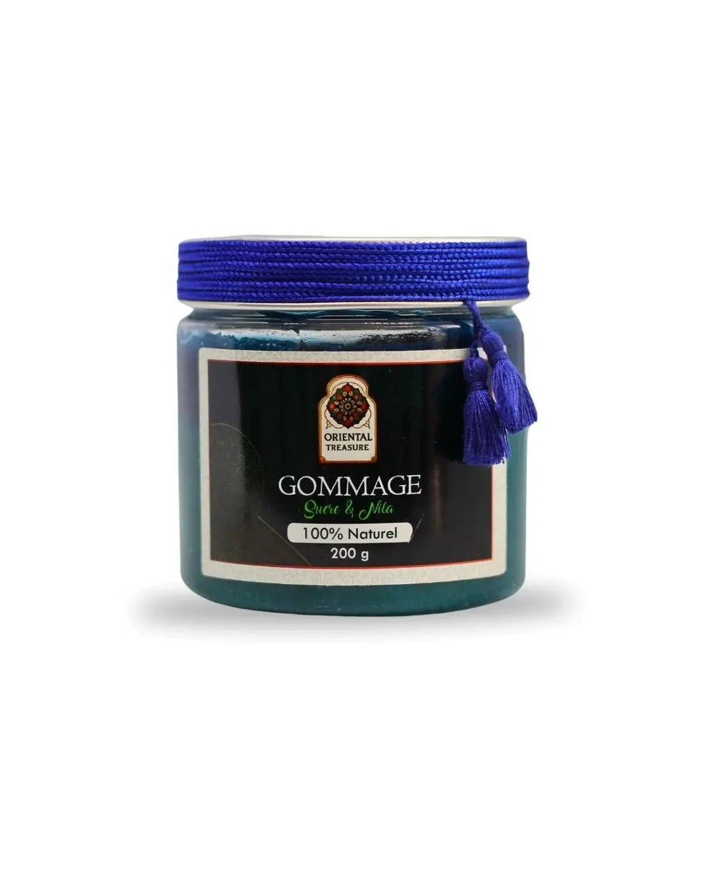 Pot de gommage sucre et nila, un exfoliant à base d'ingrédient naturel