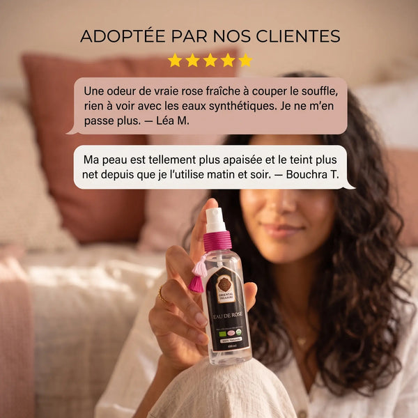 Eau de Rose Bio du Maroc – Rose de Damas Certifiée Ecocert