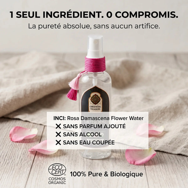 Eau de Rose Bio du Maroc – Rose de Damas Certifiée Ecocert