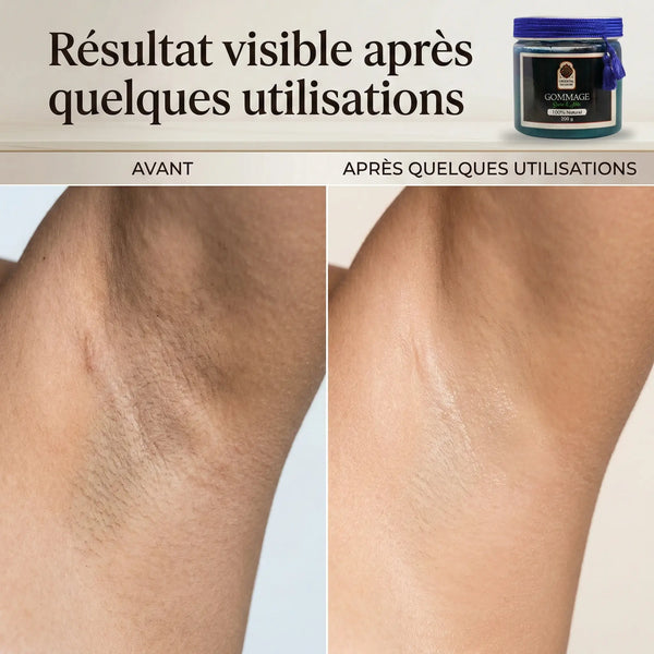 Gommage Éclaircissant au Nila Bleu & Argan – Exfoliant Doux & Unifiant