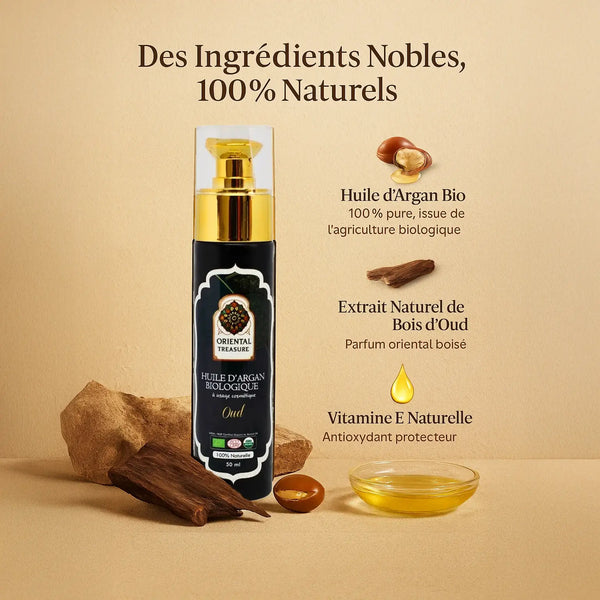 Huile d’Argan & Oud – Élixir nourrissant & parfum envoûtant