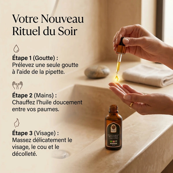 Huile d'Argan Bio Sérum Visage – Certifiée Ecocert, Pressée à Froid