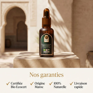 Huile d'Argan Bio Sérum Visage – Certifiée Ecocert, Pressée à Froid
