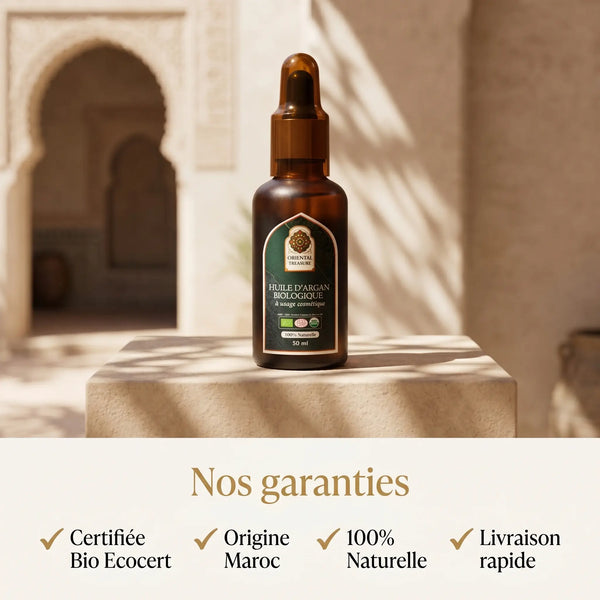 Huile d'Argan Bio Sérum Visage – Certifiée Ecocert, Pressée à Froid