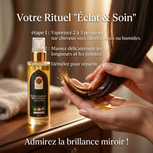 Huile d'Argan Bio Cheveux – Brillance, Force & Réparation (100ml)