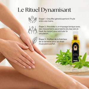 Huile de Massage à la Verveine – Soin Frais Tonifiant & Énergisant