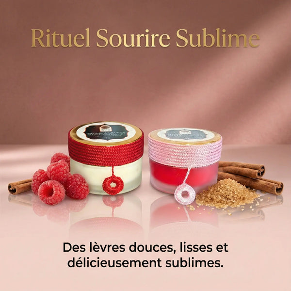 Rituel Sourire Sublime : Duo Lèvres Réparateur (Gommage & Baume)