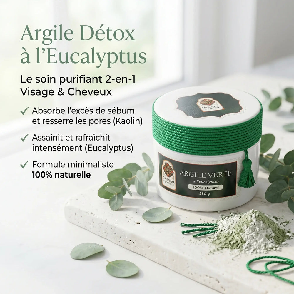 Poudre d'Argile Kaolin & Eucalyptus : Le Soin Détox 2-en-1