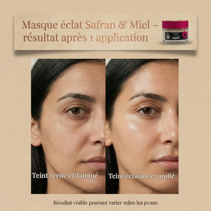 Masque Éclat Naturel au Safran & Miel - Illuminateur & Hydratant