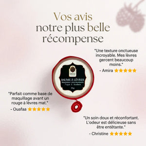 Avis clientes baume lèvres framboise Oriental Treasure satisfaction