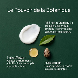 Soin Capillaire Argan, Vitamine E & Thé Vert – Hydratant & Réparateur 2-en-1