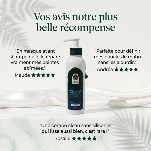 Soin Capillaire Argan, Vitamine E & Thé Vert – Hydratant & Réparateur 2-en-1