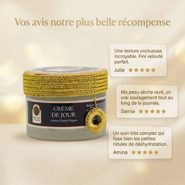 Avis clientes crème de jour argan hydratation peau sèche