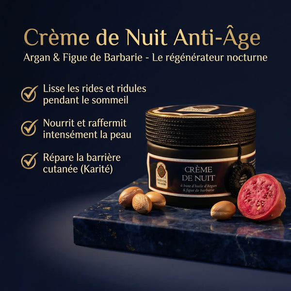 Crème de nuit régénérante Argan et Figue de Barbarie Oriental Treasure pot présentation