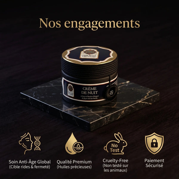 Garanties Oriental Treasure crème de nuit régénérante naturelle Maroc