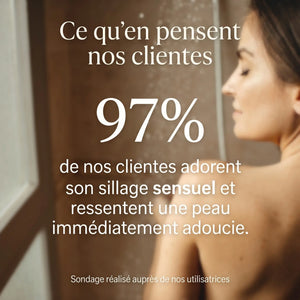 Satisfaction clientes gel douche argan musk ambre peau sèche hydratée