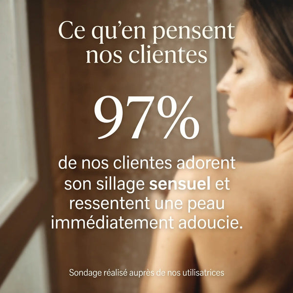 Satisfaction clientes gel douche argan musk ambre peau sèche hydratée