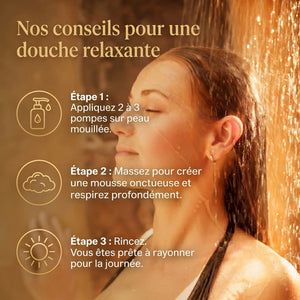 Conseils utilisation gel douche fleur d'oranger massage routine douche