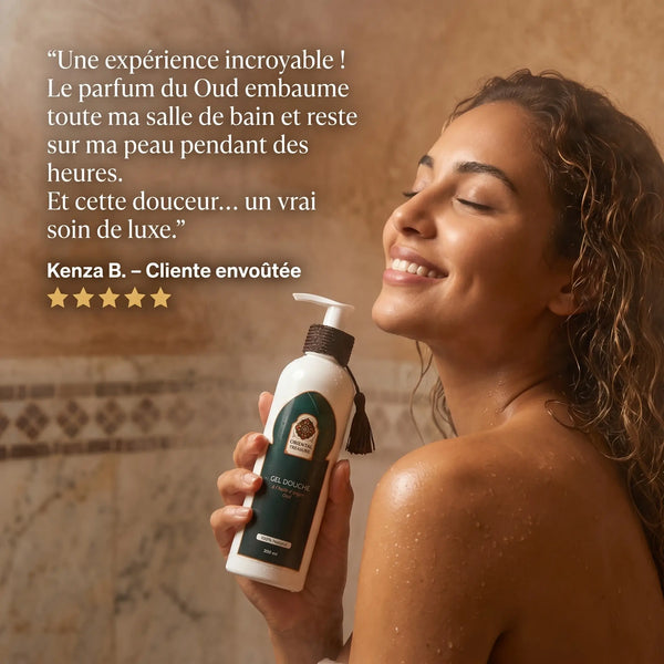 Avis cliente gel douche argan oud doux soin hydratant