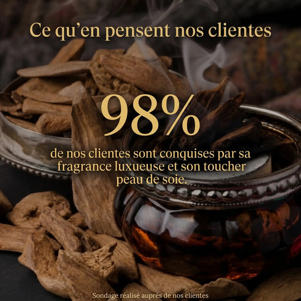 Satisfaction clientes gel douche argan oud sillage boisé envoûtant
