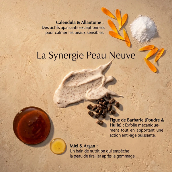 Gommage Corps Miel & Figue de Barbarie – Exfoliant Hydratant Gourmand