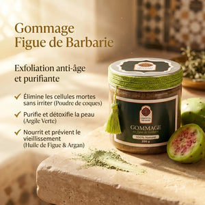 Gommage Anti-Âge à la Figue de Barbarie & Argile Verte – Visage & Corps