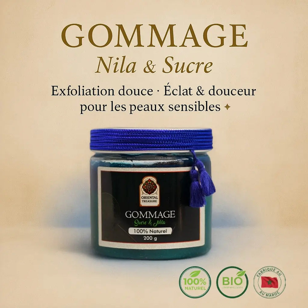 Zucker- und Nila-Peeling