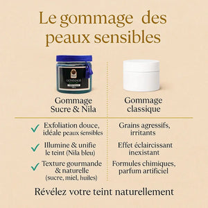 Zucker- und Nila-Peeling