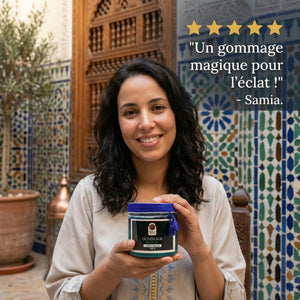 Gommage Éclaircissant au Nila Bleu & Argan – Exfoliant Doux & Unifiant