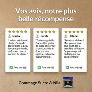 Gommage Éclaircissant au Nila Bleu & Argan – Exfoliant Doux & Unifiant