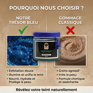 Gommage Éclaircissant au Nila Bleu & Argan – Exfoliant Doux & Unifiant
