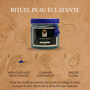 Gommage Éclaircissant au Nila Bleu & Argan – Exfoliant Doux & Unifiant