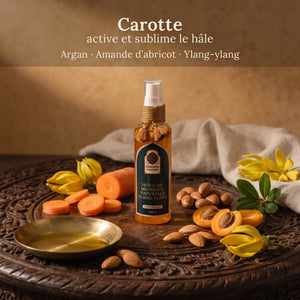Huile de Bronzage à la Carotte & Argan – Sublime & Prolonge le Hâle, 100% Naturelle