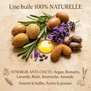 Huile Anti-Chute Naturelle – Stimulation & Croissance des Cheveux