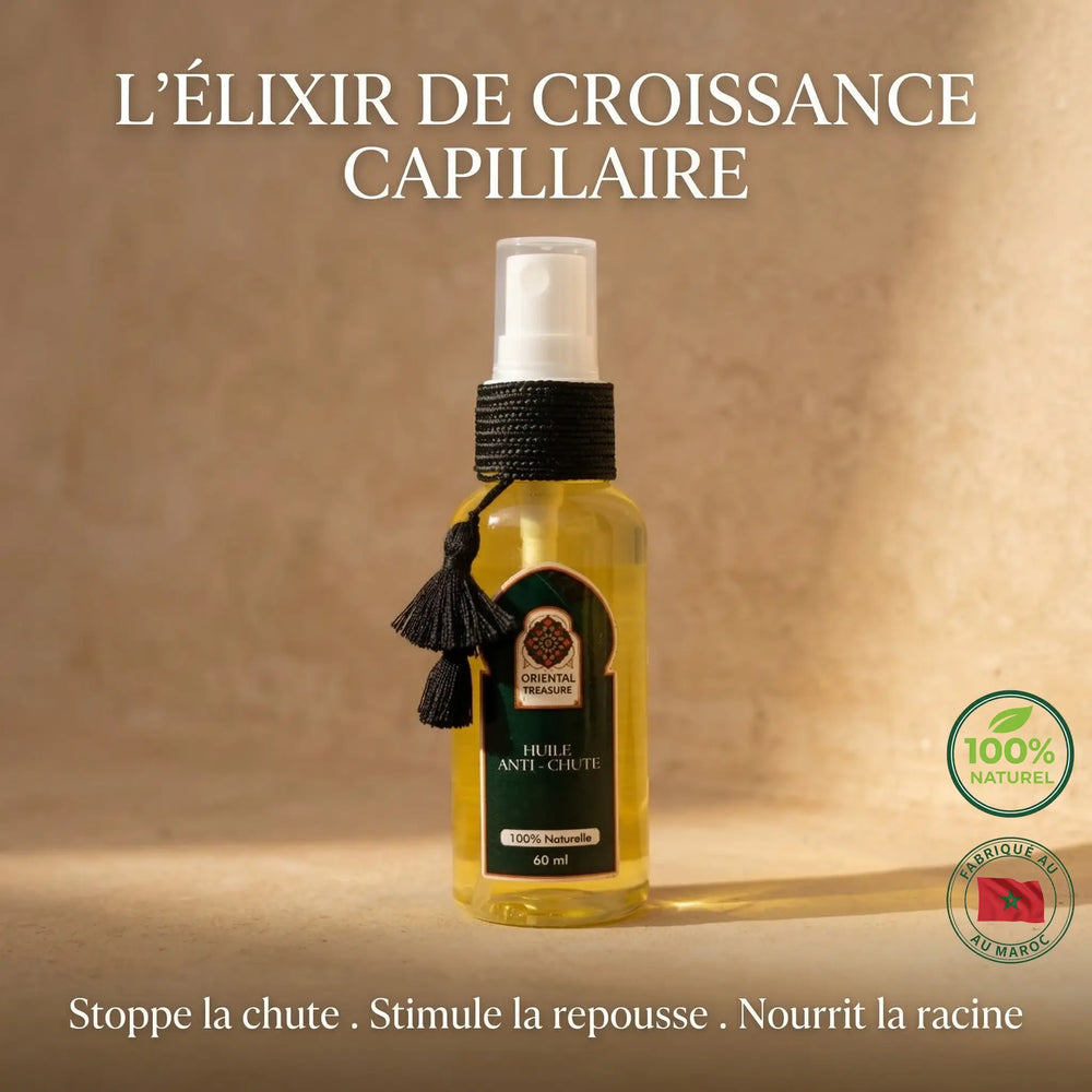 Huile Anti-Chute Naturelle – Stimulation & Croissance des Cheveux