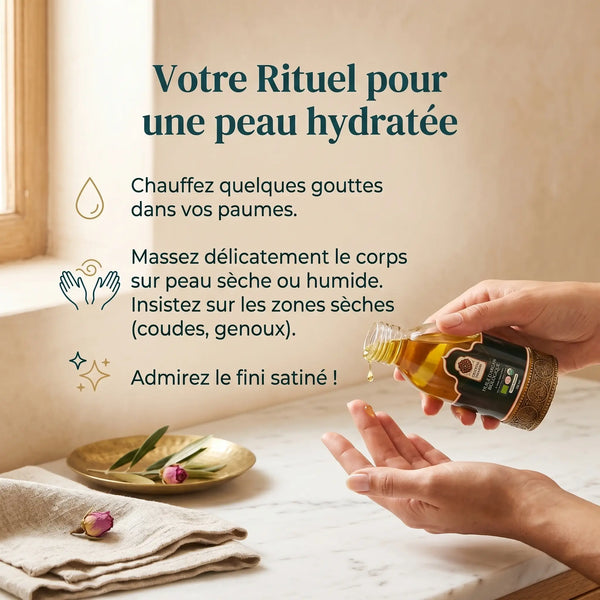 Huile d'Argan Bio Corps – Bouteille Artisanale Marocaine (125ml)