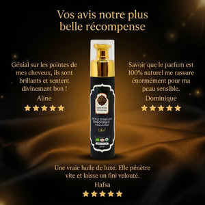 Huile d'Argan Bio Parfumée au Miel – Soin Gourmand Visage, Corps & Cheveux