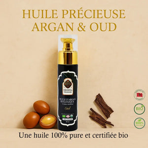 Huile d’Argan & Oud – Élixir nourrissant & parfum envoûtant