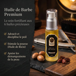 Huile de Barbe Naturelle & Bio 30ml – Pousse, Douceur et Hydratation