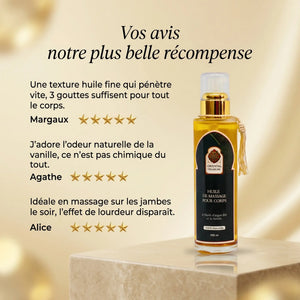 Huile de Massage à la Vanille – Soin Gourmand Cocooning & Relaxation