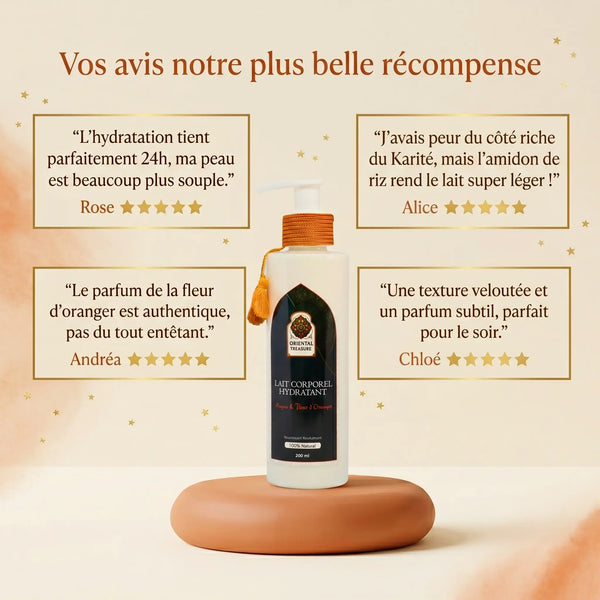 Lait Hydratant Corps Argan & Fleur d'Oranger – Soin Floral Quotidien