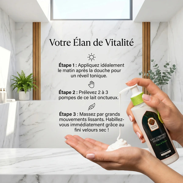 Lait Hydratant Corps Argan & Verveine – Soin Frais Tonifiant Quotidien