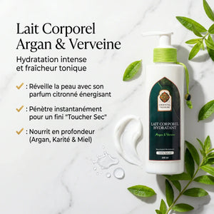 Lait Hydratant Corps Argan & Verveine – Soin Frais Tonifiant Quotidien