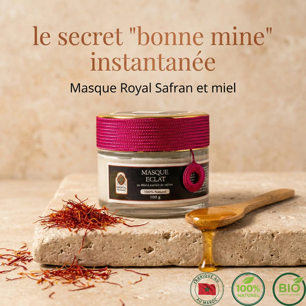 Masque Éclat Naturel au Safran & Miel - Illuminateur & Hydratant