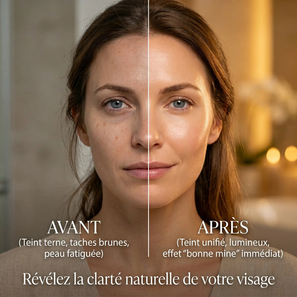 Avant après masque nila bleu résultats visibles taches estompées teint unifié