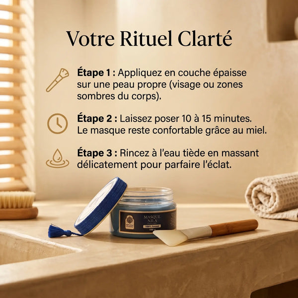 Conseils application masque nila bleu rituel mariées berbères